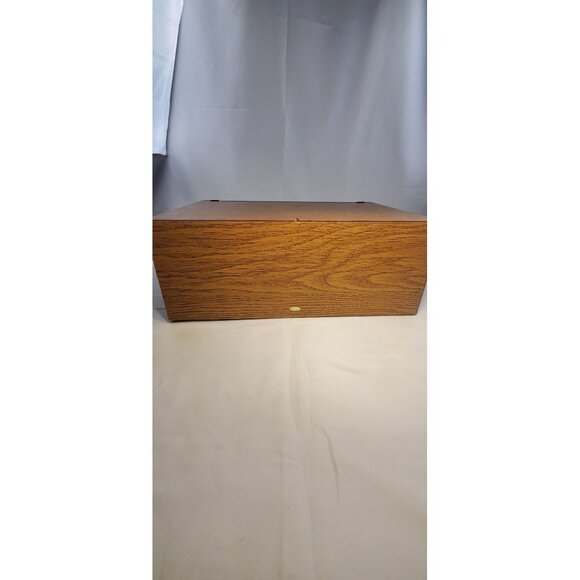 Vtg VHS Video Cassette Tape Drawers Storage Faux Wood Cabinet 14 Holds 1980s - Picture 7 of 12